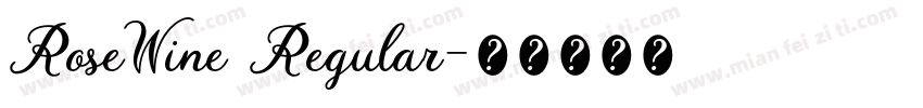 RoseWine Regular字体转换